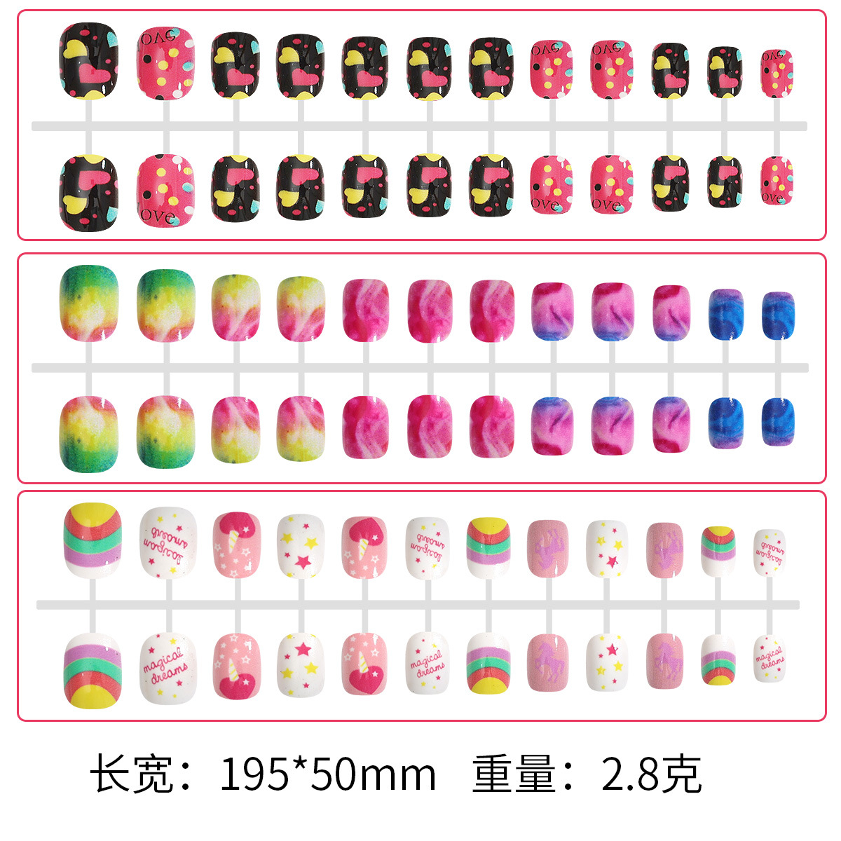 Personalización de la uña para niños lindos piezas de uñas piezas de uñas falsas parches de uñas para dibujar piezas de uñas personalizadas para usar uñas