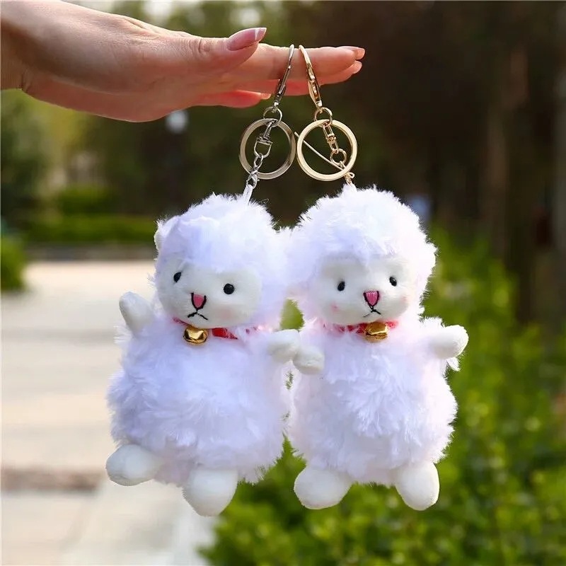 Internet Celebrated Plush Toy Sheep Doll Student Cute Doll Bag Pendant Shake Tone Same Keychain Hanging Ornaments