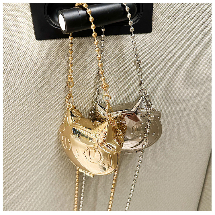 Cartoonish, mini and cute zinc alloy small bag for women, 2025 new style, stylish single-shoulder bag, crossbody chain and metal undefined