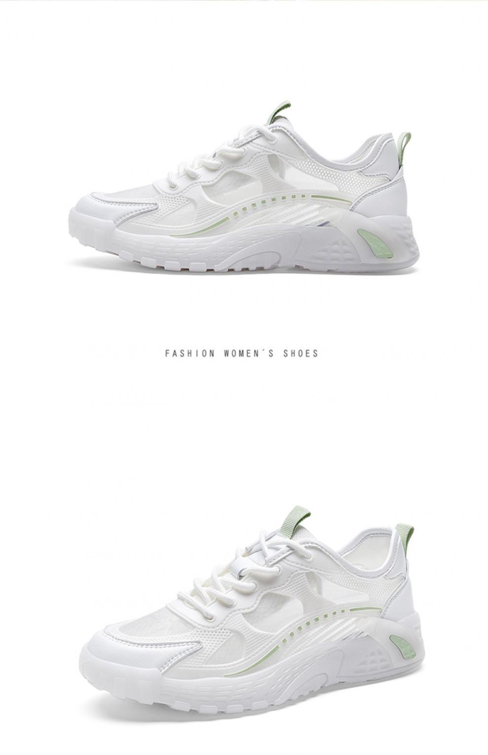 Giày sneaker nữ da thật đế dày 2024 mới nhất – giày trắng lưới thoáng khí mùa hè — 58212 Màu xanh lá cây, 58212 màu xám chi tiết 20
