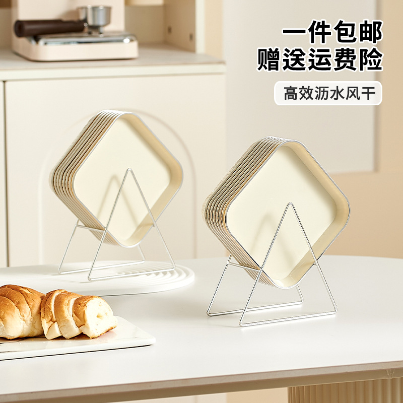 Household Dining Table Bone Dish, Transparent Small Plate, Fruit Snack Plate, Plastic Simple Small Plate, Garbage Plate, Tableware