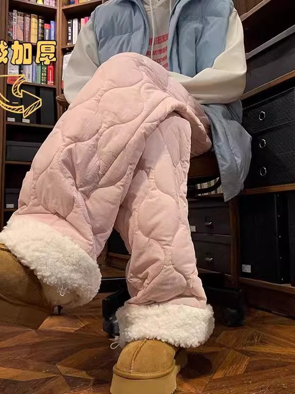 東北零下40度ズボン男性冬の子羊のベルベットとベルベットの厚い綿のカジュアルパンツ防風保温スキーパンツ