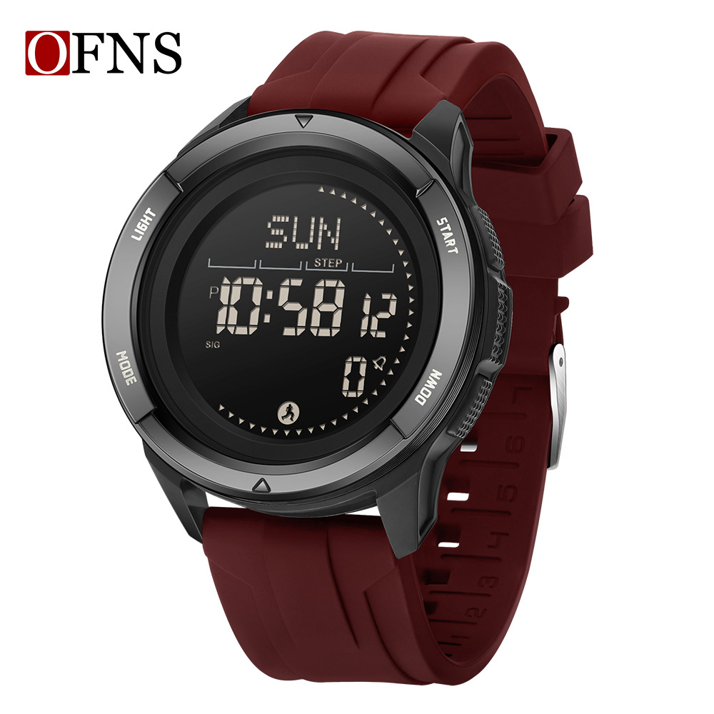 Sanda reloj multifuncional pedómetro impermeable estudiante brújula electrónica al aire libre metrónomo reloj de pulsera hombre