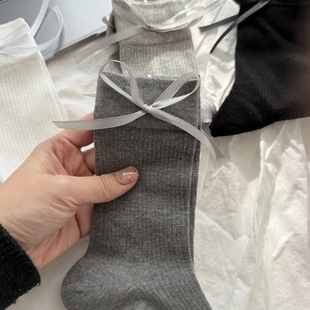 Side bow socks women's socks piled socks Japanese Lolita stockings spring and summer new stockings wholesale
