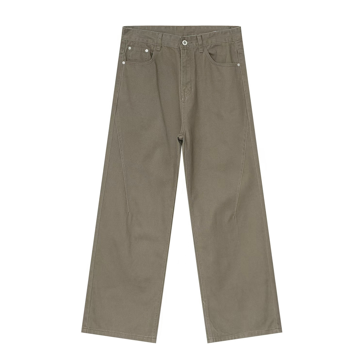 MTLCLOTHES Hombres| Nuevos productos de otoño minimalistas coreanos de color sólido, jeans rectos y sueltos.