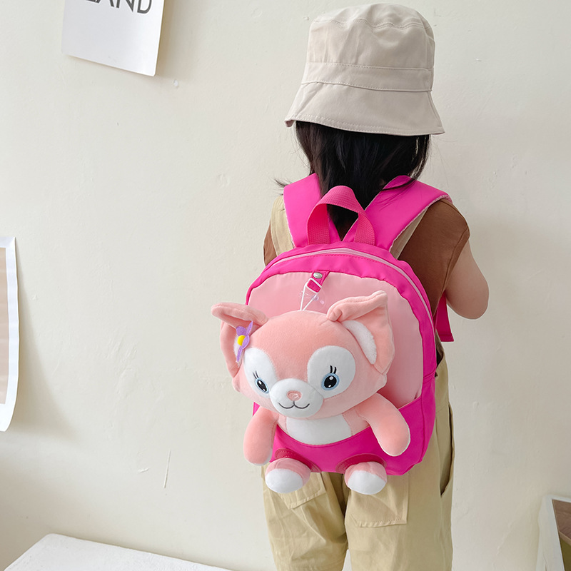 Jardín de infantes mochila de bebé suave lindo mochila de animales pequeños niños de 1 - 3 años de edad bolsa de viaje de lona ligera