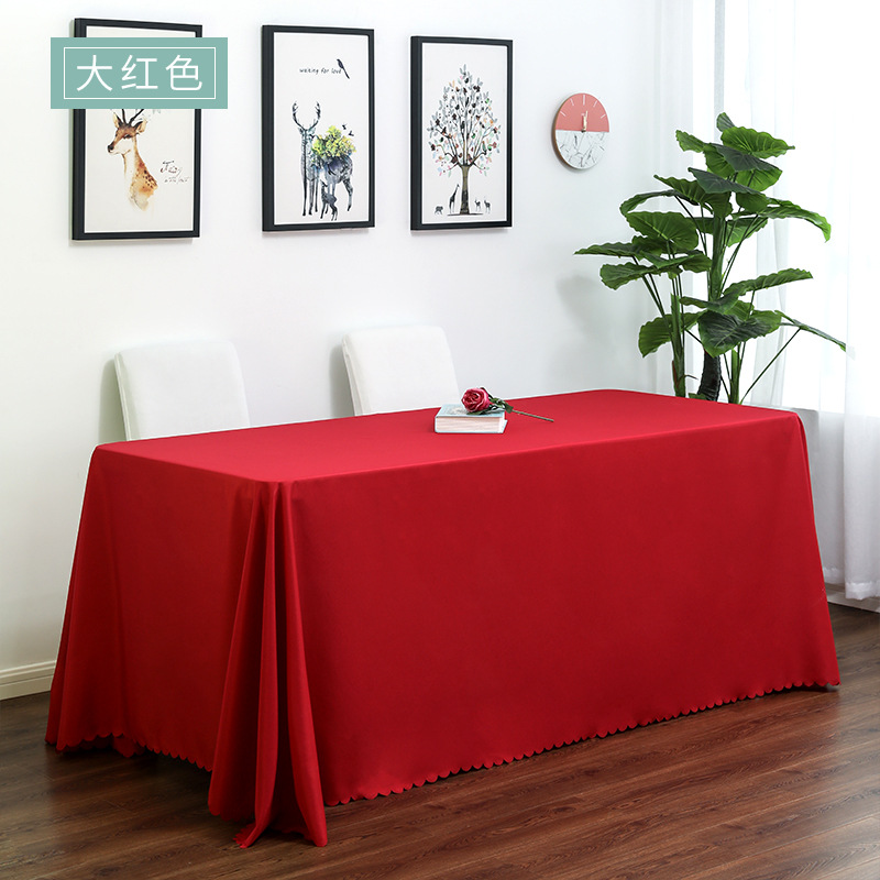 Mantel de mesa rectangular rojo para eventos y bodas, diseño elegante, ideal para hoteles y publicidad al por mayor