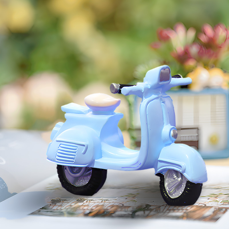 Micro DIY paisaje decoración vehículo serie paisaje resina motocicleta antigua motocicleta Decoración