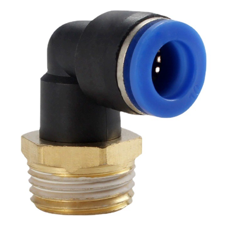 Внешняя резьба согнута через быстрое соединение PL8-02PL10-02PL12-04 Пневматическое соединение, быстросъемные пневматические компоненты