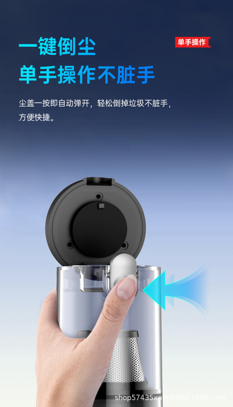 Customized 4-in-1 Car Vacuum Cleaner with Blowing, Suction, Pumping and Charging Functions, Wireless Charging Vacuum Cleaner, Mini Handheld Blower