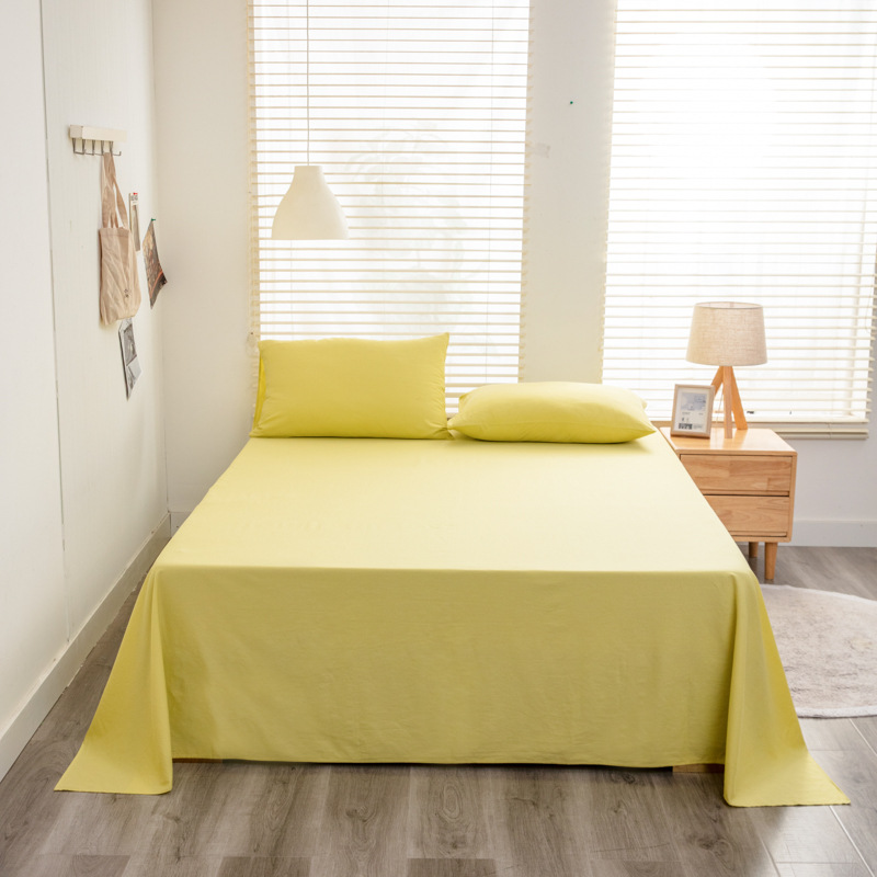 Inswind sábanas de color sólido de algodón 40 dormir desnudo cuatro estaciones algodón universal twill una sola pieza se puede personalizar lavado