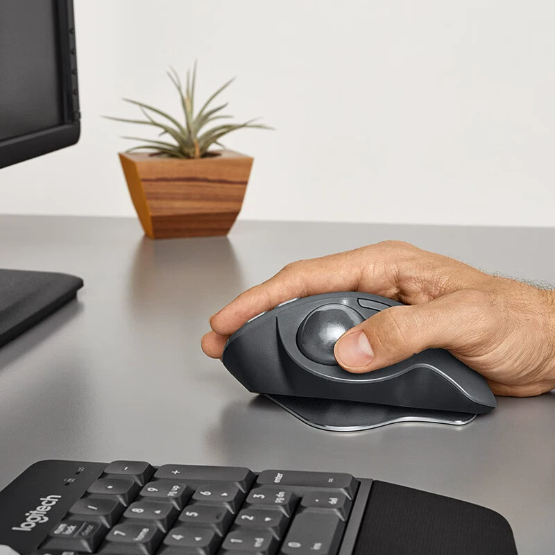 Logitech (Logitech) MXERGO wireless mouse trajectory ball cross -screen transmission office CAD precision drawing