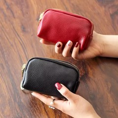 迷你小包包頭層牛皮零錢包三拉鏈硬幣袋多功能鑰匙包小巧短款錢包