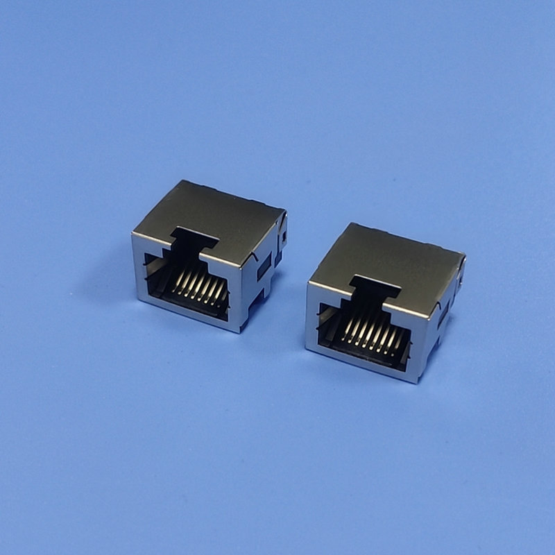 Rj45 Flush-Mount Socket Smth=8.50Lcprj45 Network Female Connector Crimp Smd Interface Plug Connector