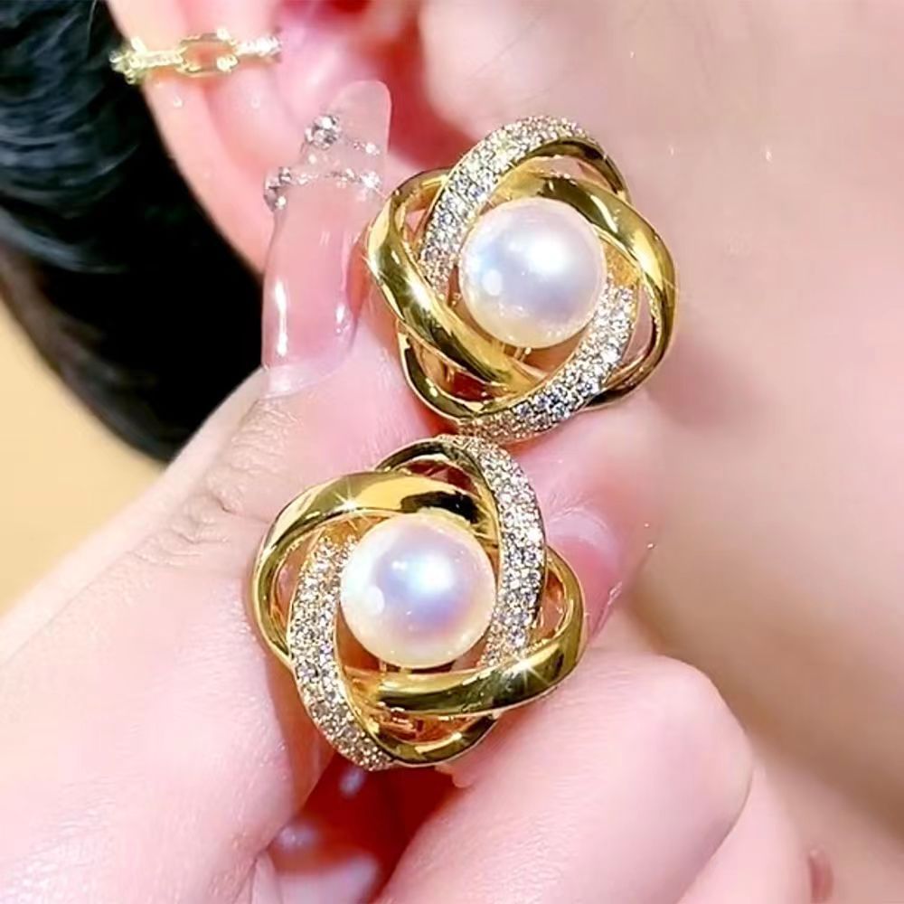 Brincos de pérola luxuosos e delicados para mulheres, elegantes e modernos, inspirados em celebridades da internet, com alfinetes de prata pura, a nova tendência de 2023._voghion.com