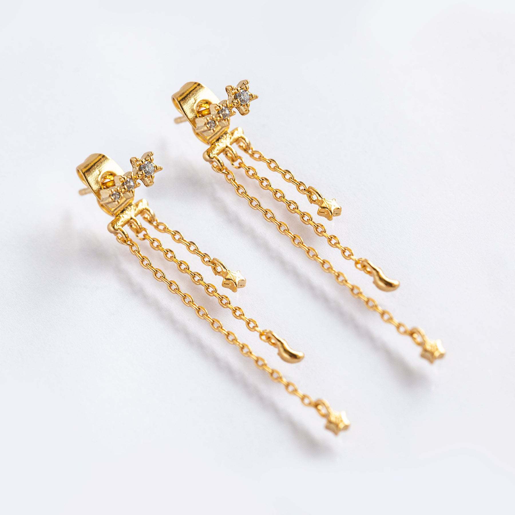 Fashion Star Brass Inlay Zircon Drop Earrings 1 Pair display picture 5