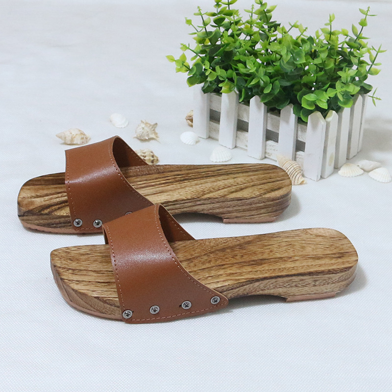 夏季日式木屐女 低跟木拖鞋 日常居家人字木屐鞋 包邮