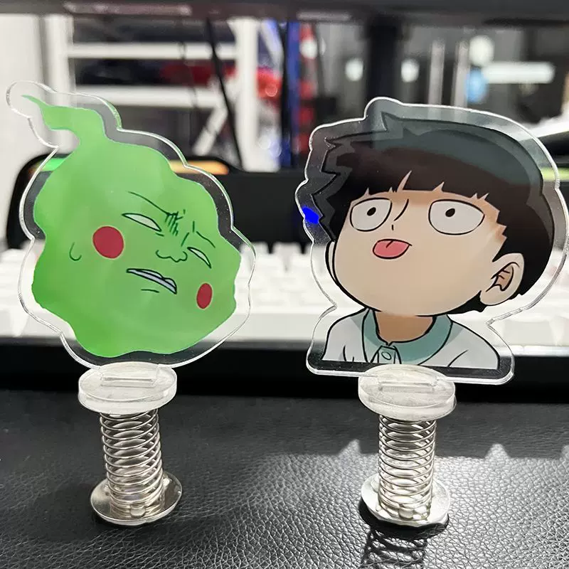 亚克力弹簧摇摇乐 卡通摇摇乐人形立牌 周边创意汽车摇头桌面摆件