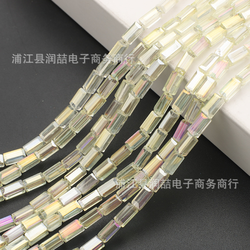 カットクリスタルガラス長方形ビーズDIYジュエリーアクセサリーネックレスイヤリングヘアアクセサリー衣料品アクセサリービーズクリスタルビーズ|undefined