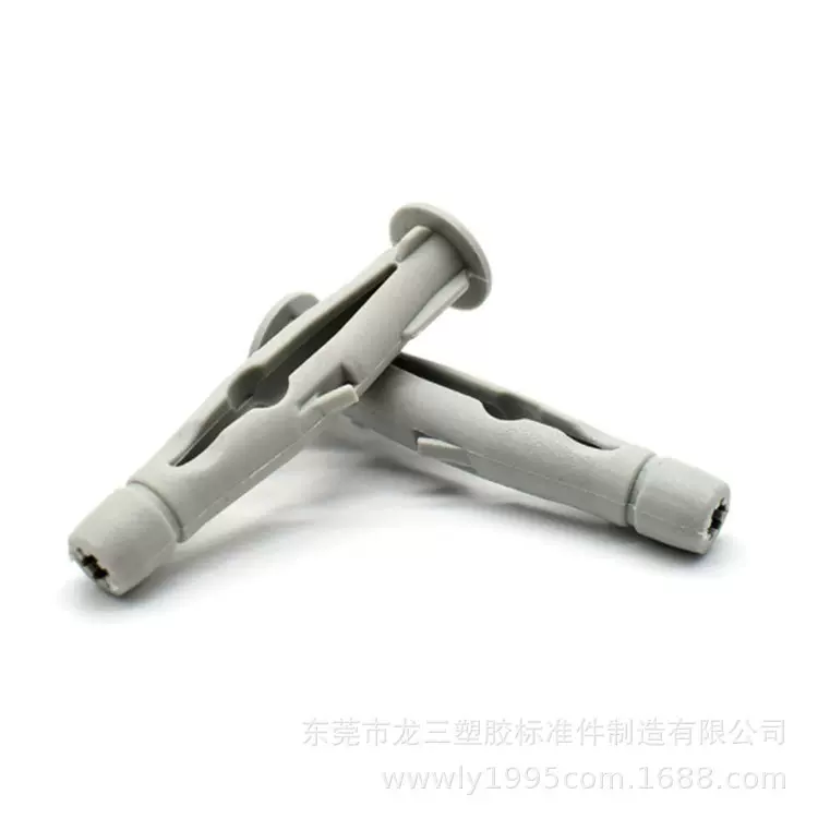 龙三供应10*60中空塑料膨胀管空心墙塑料干墙锚套件尼龙膨胀管