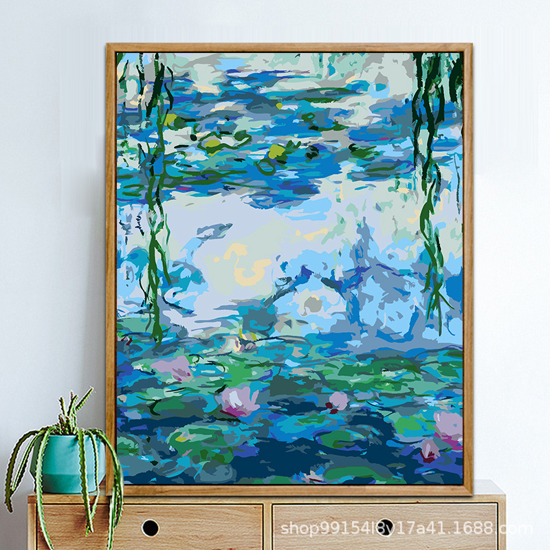 クロスボーダー diy デジタル油絵アマゾン AliExpress 卸売着色風景花絵画リビングルームの装飾絵画|undefined