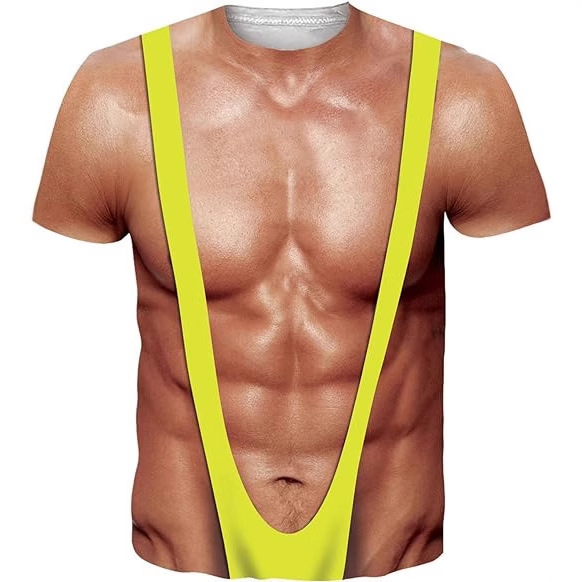 Summer Essential Muscle Outfit for Strong Men: Muscle T-Shirt with Fake Abs, Realistic Fake Chest Muscles, T-Shirt Top, Sizes Xxs-6Xl Summer Essential Muscle Outfit for Strong Men: Muscle T-Shirt with Fake Abs, Realistic Fake Chest Muscles, T-Shirt Top, Sizes Xxs-6Xl