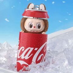 Labubuぬいぐるみコカコーラシリーズ心マカロン泡エナメルブラインドケース座ってパーティー潮游び