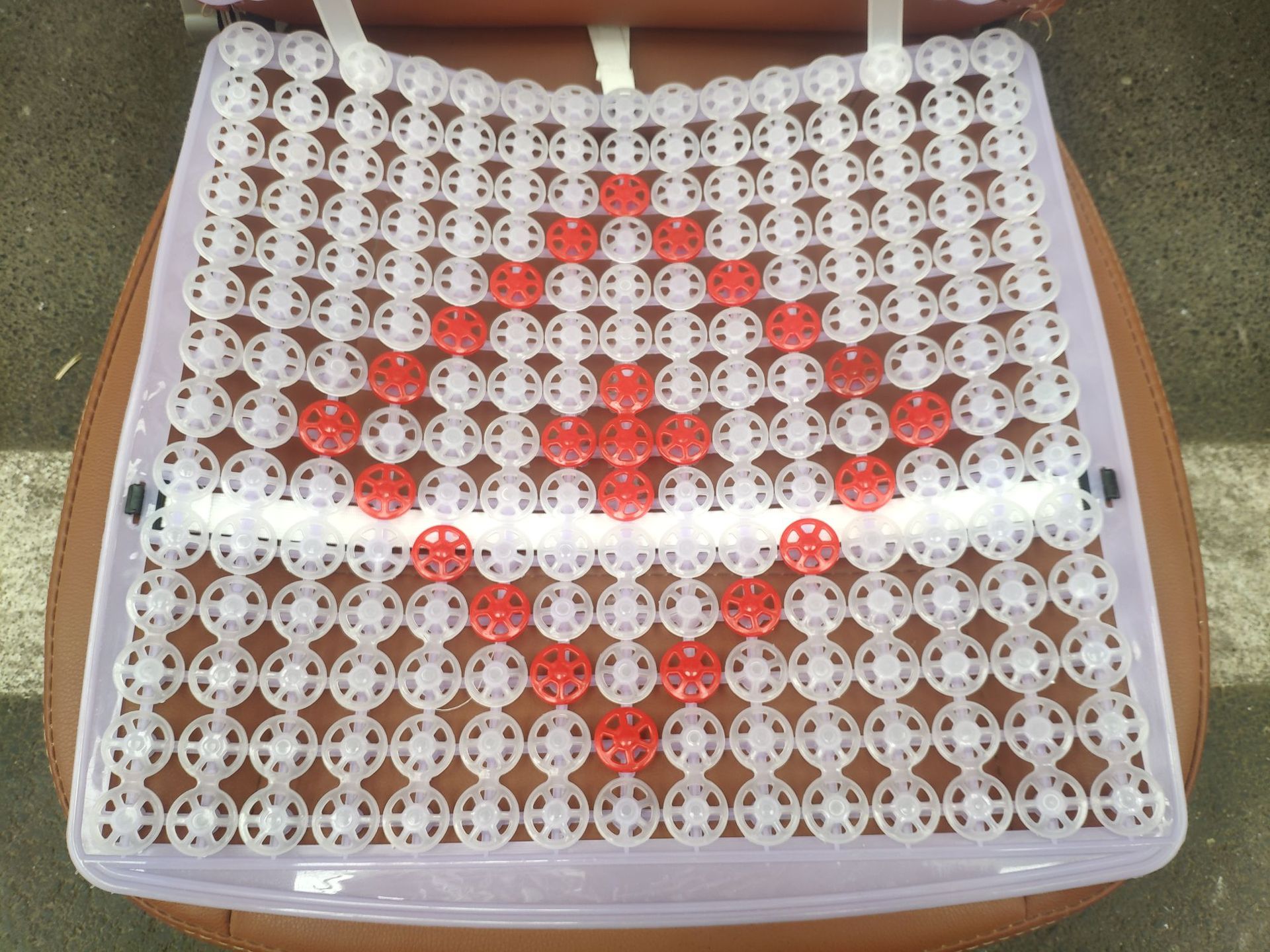 Summer Car Cushion Plastic Double Layer Chinese Knot Cushion Large Truck Universal Smiley Seat Cushion Breathable Cool Mat Jiefang J6