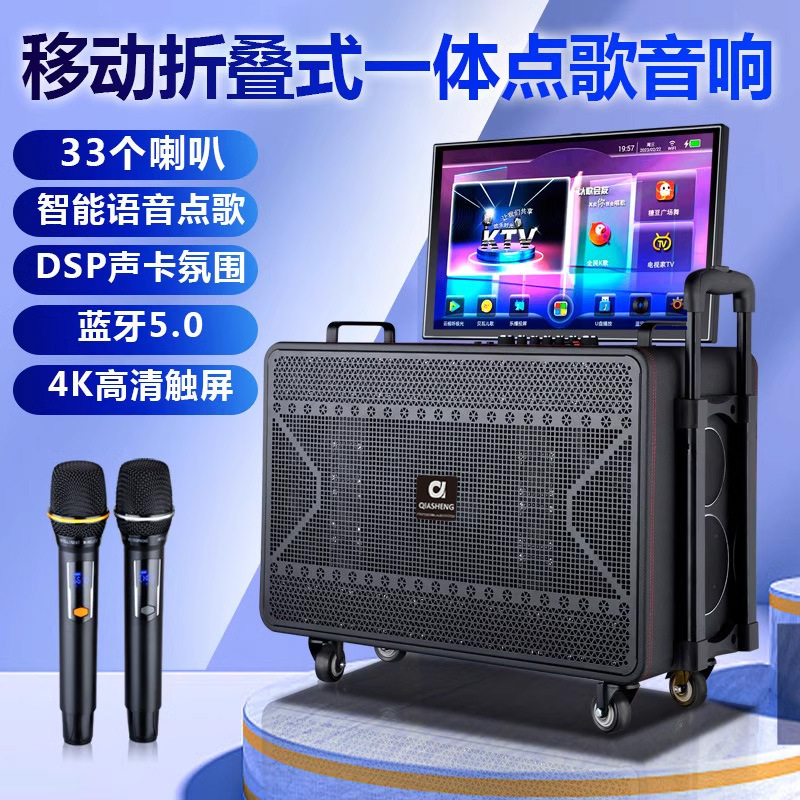 広場のダンスの音響はタッチパネルの家庭用k歌の一体機の屋外の移動の携帯式のカバーのbluetoothのスピーカーを持ちます。|undefined