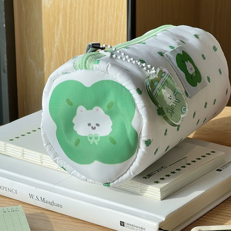ガーリーハート 幸運の四つ葉のペンケース シンプル 高見え かわいい 化粧ポーチ 大容量 文具箱 収納 学生|undefined