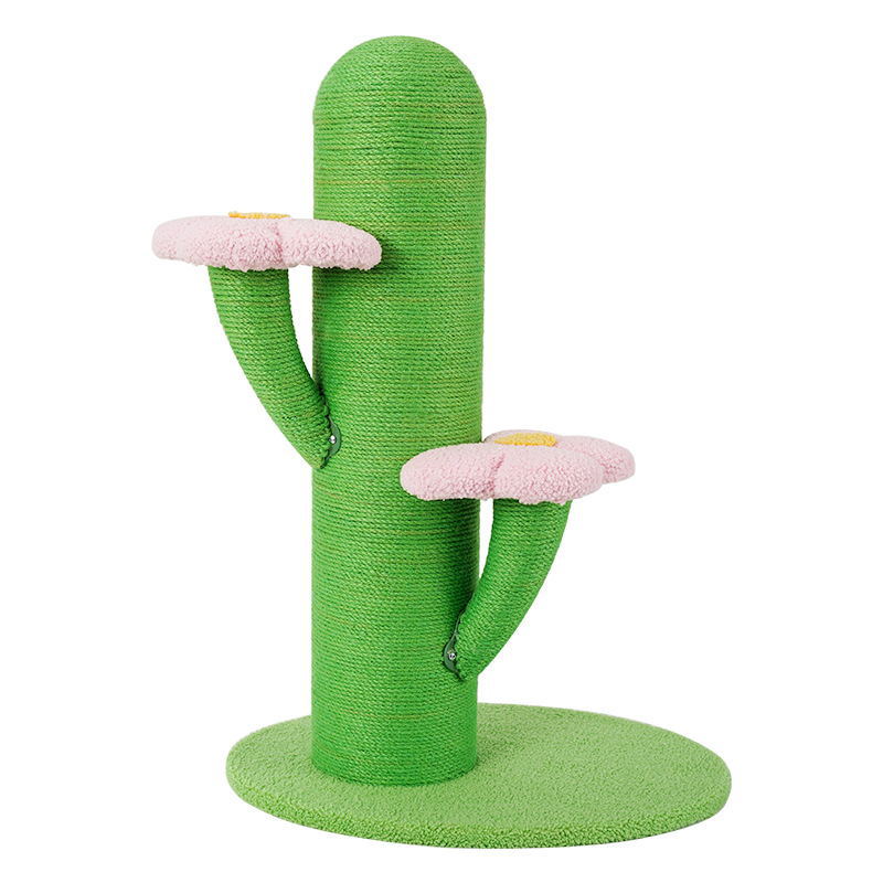 Marco de escalada para gatos personalizado, columna de agarre para gatos de sisal, árbol de gato de cactus grande, garra de molienda vertical, plataforma de salto integrada, tabla de agarre para gatos