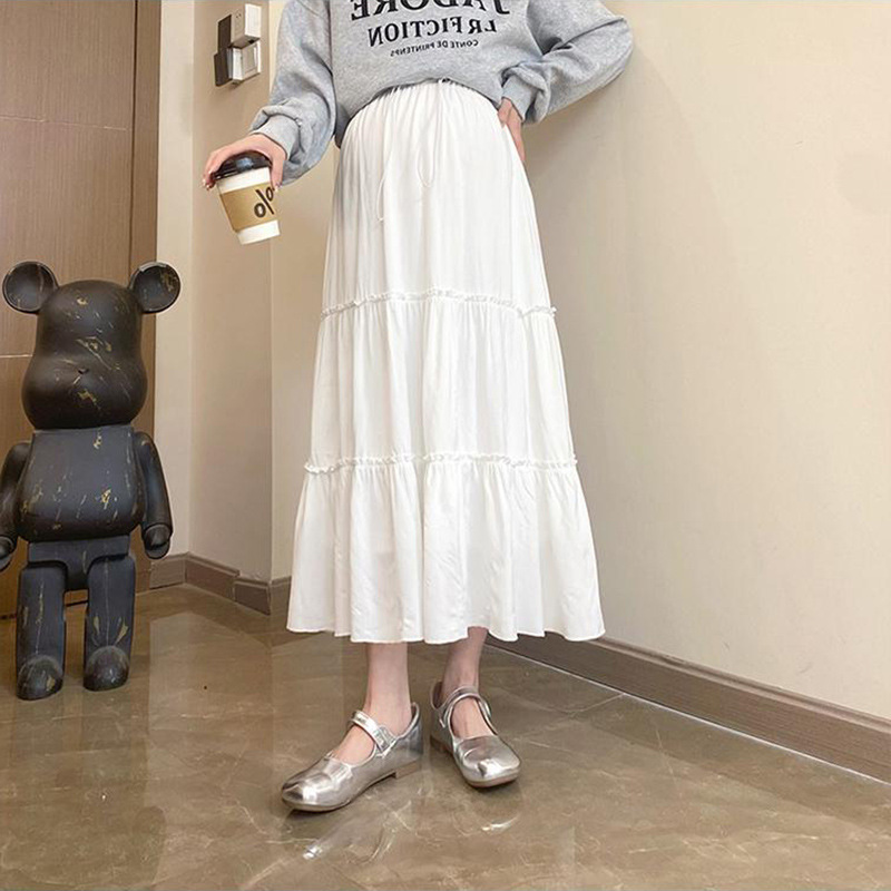 Pregnant Women 2025 New Celebrity Style Skirt High Waist Slim Skirt Korean Style Loose Slim Maternity