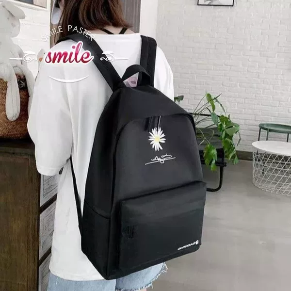 Japanese-style cute daisy school bag, large-capacity student backpack, high-appearance tutoring backpack, travel storage backpack