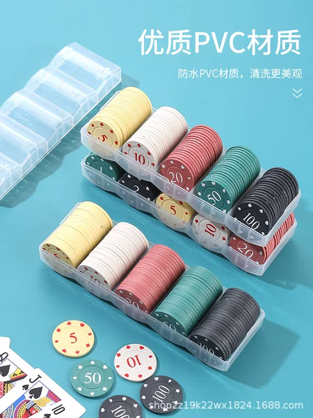 Plastic chips for card and board games, baccarat and mahjong machine points tokens, Texas Hold'em poker chips