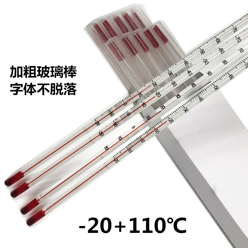 Стандартный 30-дюймовый жирный стеклянный стержень красная вода керосин спирт термометр обучающий эксперимент дома-20-110 градусов