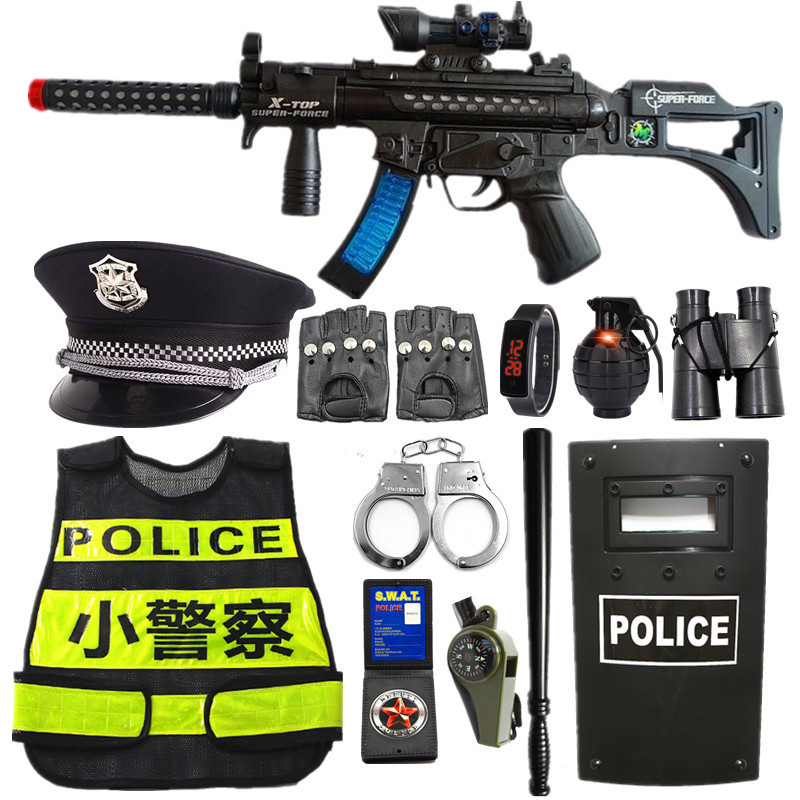 Children's Little Police Toy Set Equipment Helmet Large Cap Little Traffic Police Hat Play House Family Props for Boys Children's Little Police Toy Set Equipment Helmet Large Cap Little Traffic Police Hat Play House Family Props for Boys
