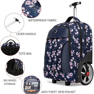 Amazon's Best-Selling Trolley Schoolbag, Large Wheel, Water-Repellent Backpack, Primary and Secondary School Student Schoolbag, Travel Bag Manufacturer
