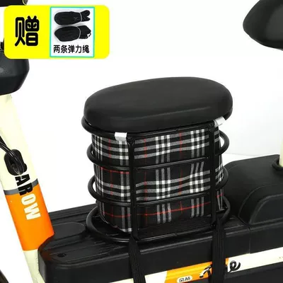 Electric car child seat with Storage, Foldable Seat - 010-black-single-seat-cloth-bag-model-2-straps