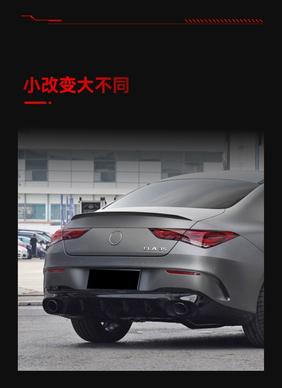 Applicable to 2020 Mercedes-Benz cla class c118 cla180 cla 200 260 tail top wing cross-border modification parts