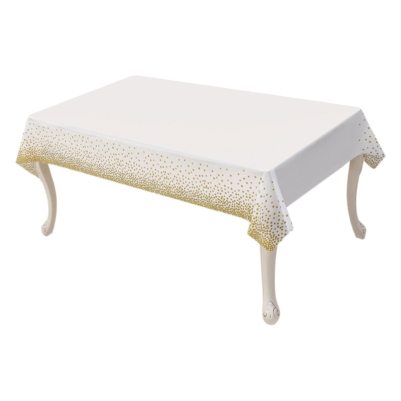 Amazon pequeño punto desechable mantel impreso partido decorativo mantel PEVA engrosada partido mantel impermeable