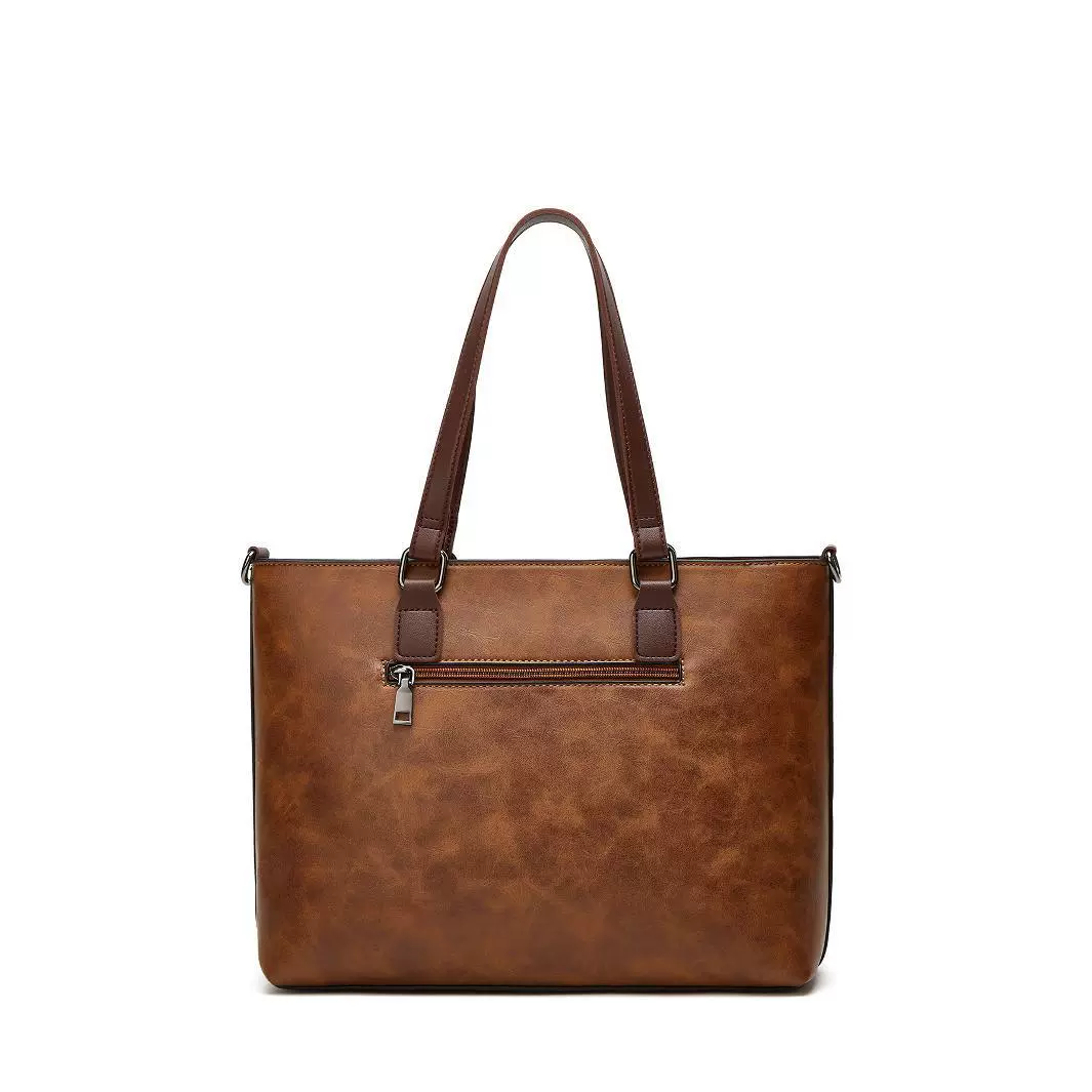 Universal capacious retro one-shoulder bag