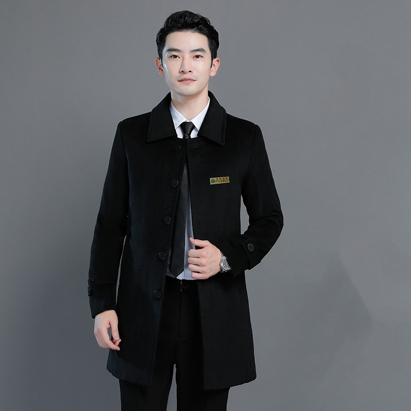 남성용 코튼 218 블랙 다크 플래켓