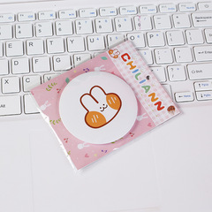 Portable Mini Mirror for Girls - Cute and Sweet Korean Style Makeup Mirror with Cartoon Pattern - Handheld Compact Mirror