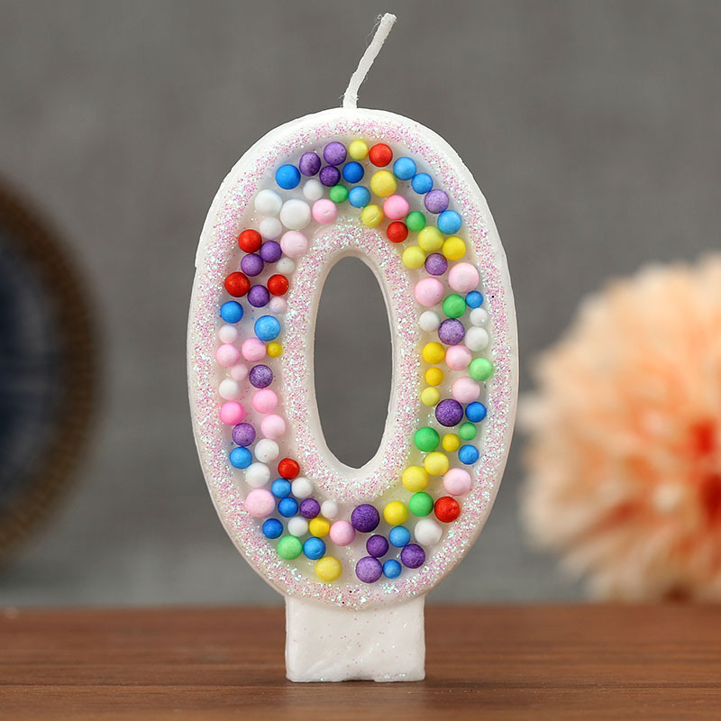 Velas de cumpleaños numéricas 0-9 con diseño de bolas, para Temu, Amazon, AliExpress – Mayorista de Yiwu