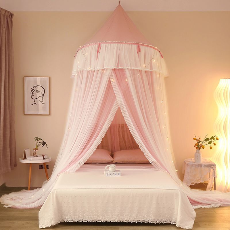 Girl Princess Mosquito Net Installation-Free Encryption Baby Home Kidsren's Crib Bed Curtain Curtain Palace Bed Curtain Gauze Curtain