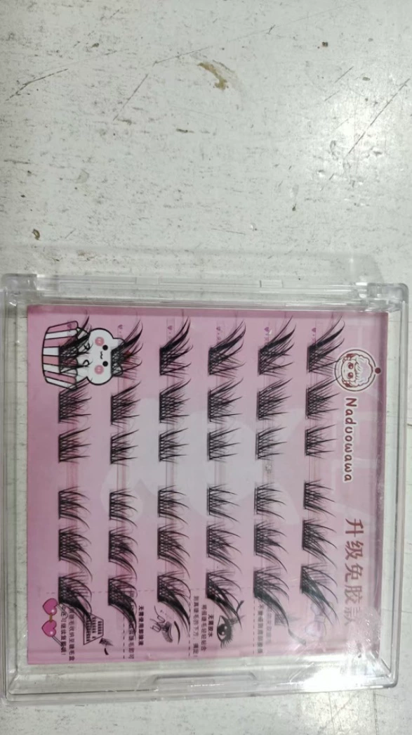 Self‑adhesive glue‑free false eyelashes, multiple decorative styles, 6–20 rows