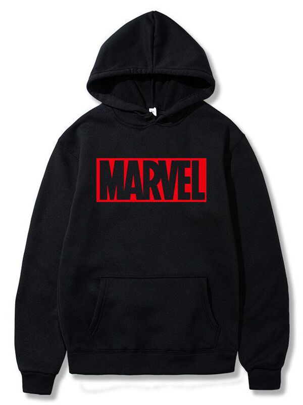 Cross-Border Aliexpress European and American Marvel Hooded Sweatshirt Men's Miracle Letter Sports Sweatshirt Hoodie