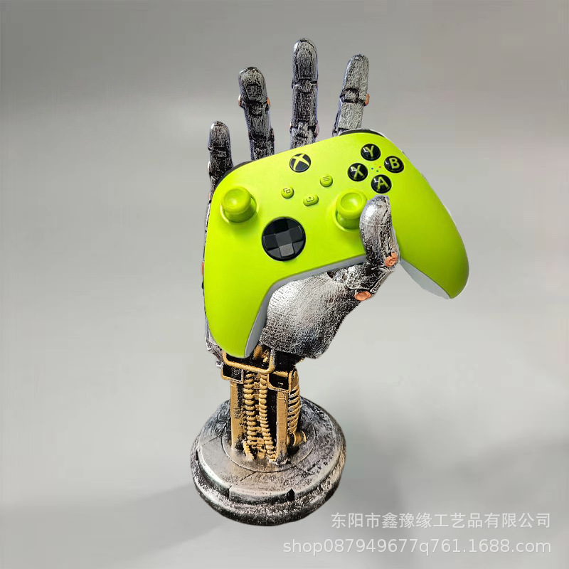 Cyberpunk Craft Ornament Xbox Switch Game Controller Desktop Stand Resin Mechanical Arm Trendy Elements