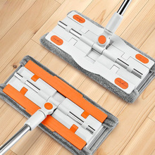 懒人拖把家用平板夹布不掉毛360度旋转拖把干湿两用一拖净