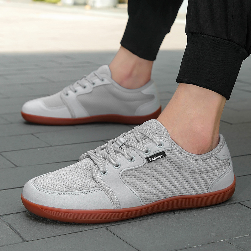 Trendy Moral Training Board Shoes For Men, Mesh Breathable Versatile Sports Casual Shoes, Outdoor Wide-toe Shoes_vogvips.com